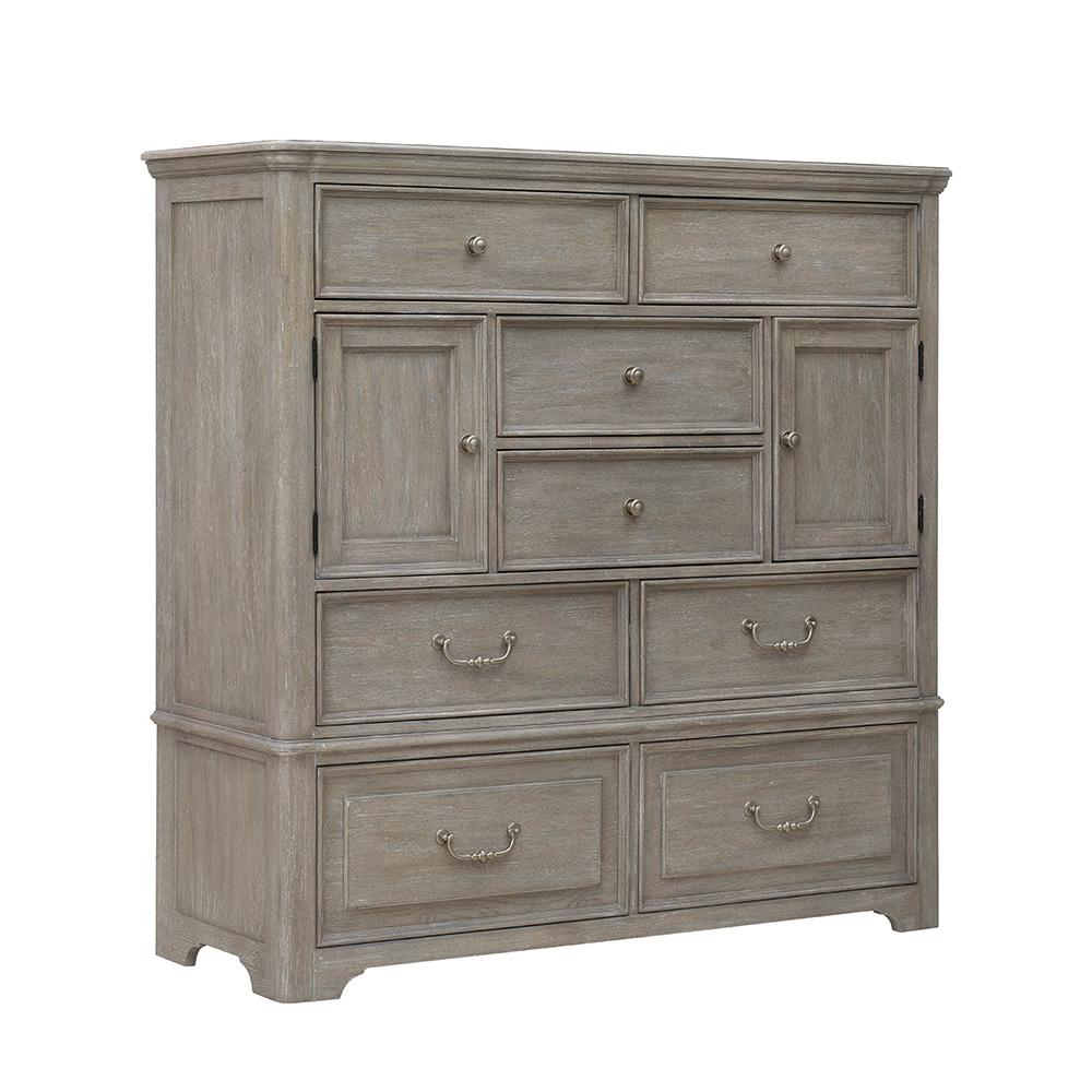 Pulaski - Abbotts Glen 8 Drawer Master Chest with Cabinets in Windmill Grey - P385-BR-K11_CLOSEOUT veiw 1
