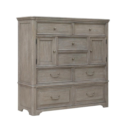 Pulaski - Abbotts Glen 8 Drawer Master Chest with Cabinets in Windmill Grey - P385-BR-K11_CLOSEOUT veiw 1