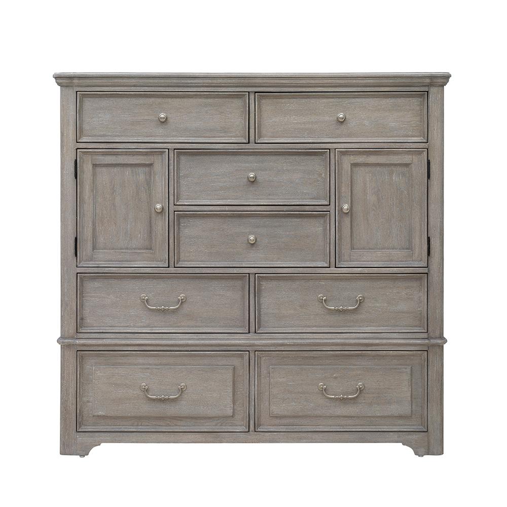 Pulaski - Abbotts Glen 8 Drawer Master Chest with Cabinets in Windmill Grey - P385-BR-K11_CLOSEOUT veiw 2
