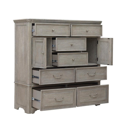 Pulaski - Abbotts Glen 8 Drawer Master Chest with Cabinets in Windmill Grey - P385-BR-K11_CLOSEOUT veiw 3
