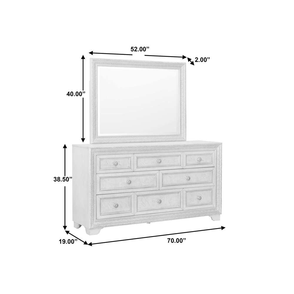 Pulaski - Camila Dresser and Mirror - P269-BR-K7 veiw 2