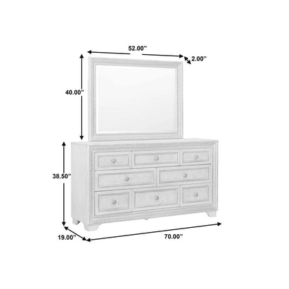 Pulaski - Camila Dresser and Mirror - P269-BR-K7 veiw 2