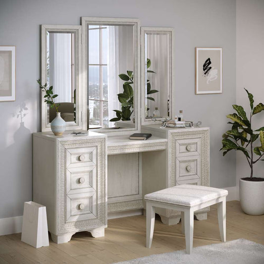 Pulaski - Camilla Vanity & Mirror & Stool - P269-BR-K12 veiw 2