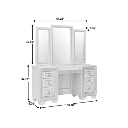 Pulaski - Camilla Vanity & Mirror & Stool - P269-BR-K12 veiw 4