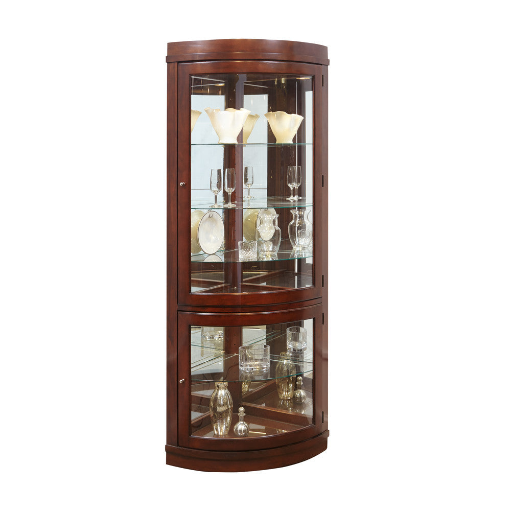 Pulaski Chocolate Cherry Corner Curio 20852 View 1