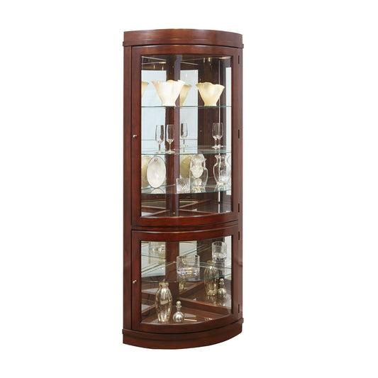 Pulaski Chocolate Cherry Corner Curio 20852 View 1