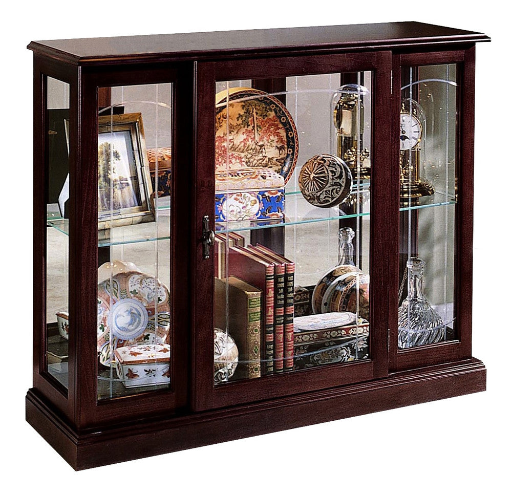 Pulaski - Curios Cherry Brown Lighted 1 Shelf Console Display Cabinet - 6705 view 2