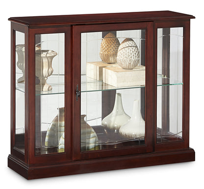 Pulaski - Curios Cherry Brown Lighted 1 Shelf Console Display Cabinet - 6705 view 3