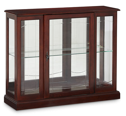 Pulaski - Curios Cherry Brown Lighted 1 Shelf Console Display Cabinet - 6705 view 4