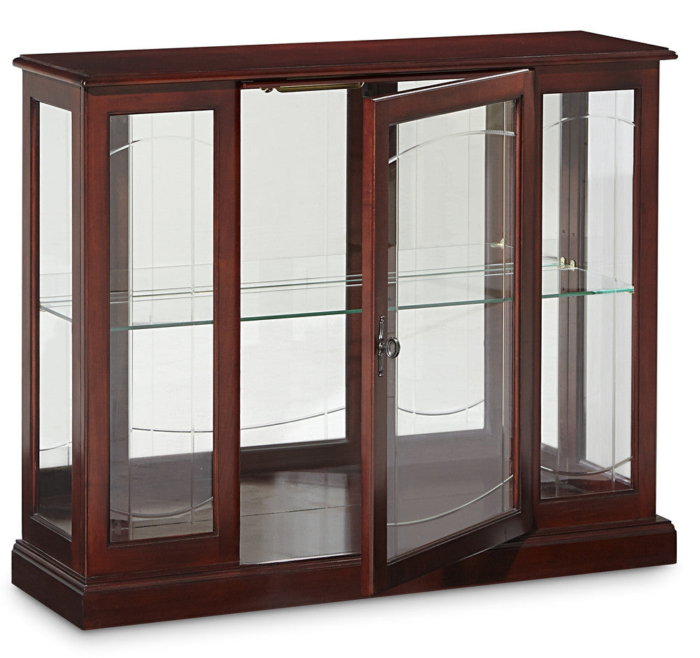 Pulaski - Curios Cherry Brown Lighted 1 Shelf Console Display Cabinet - 6705 view 5