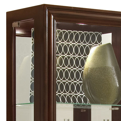 Pulaski - Curios Cherry Brown Tall Traditional 5 Shelf Curio Cabinet - 21000 view 4