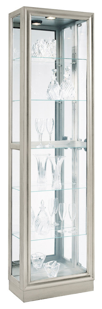 Pulaski - Curios Platinum Silver Side Entry 5 Shelf Curio Cabinet - 21455 view 2