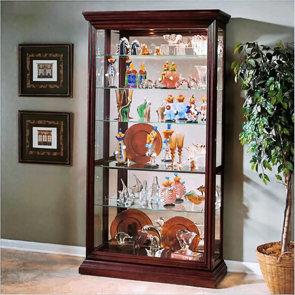 Pulaski Eden House Two Way Sliding Door Curio Cherry 20542 View 4