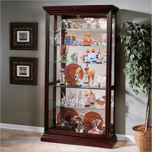 Pulaski - Eden House Two Way Sliding Door Curio Cherry - 20542 veiw 1