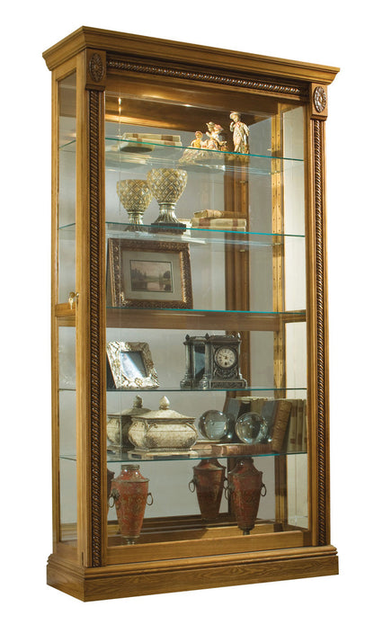 Pulaski Estate Oak Two Way Sliding Door Curio 20484 View 1