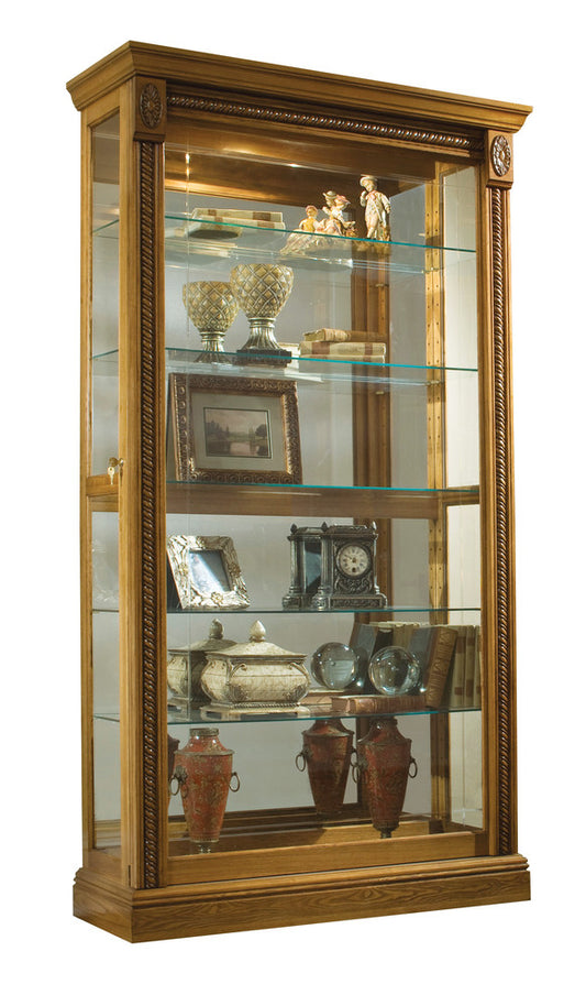 Pulaski Estate Oak Two Way Sliding Door Curio 20484 View 1