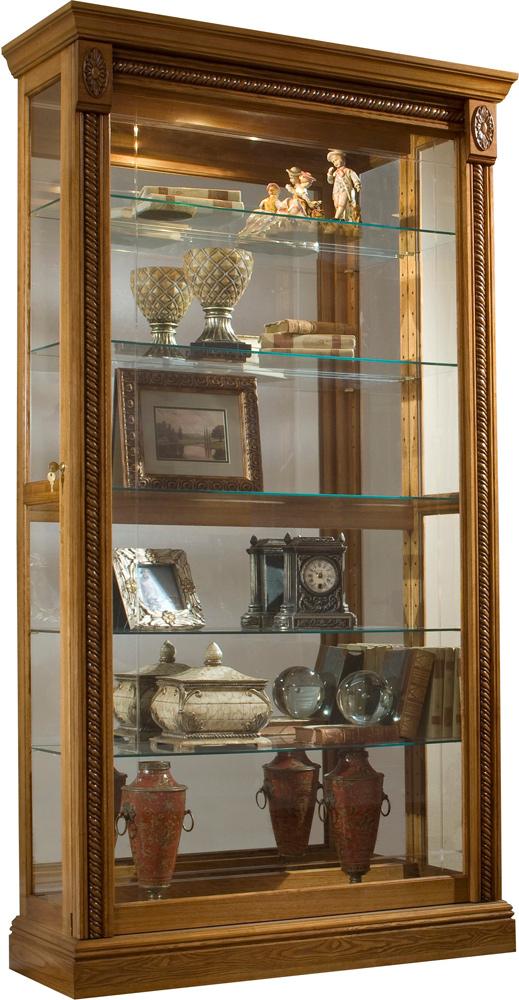 Pulaski - Estate Oak Two Way Sliding Door Curio - 20484 veiw 1