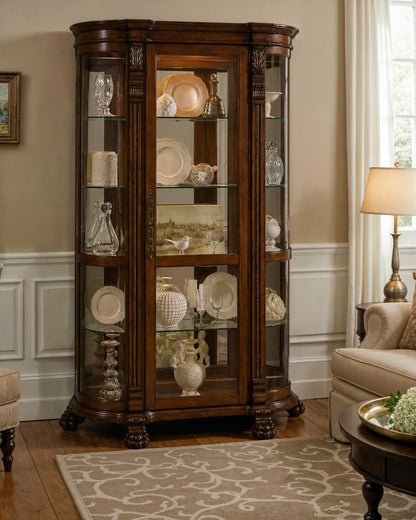 Pulaski Foxcroft Curved End Curio 102003 View 2