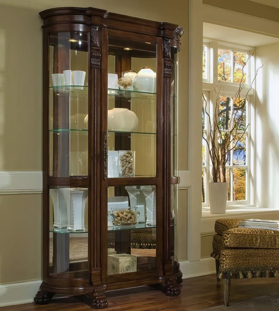 Pulaski Foxcroft Curved End Curio 102003 View 9