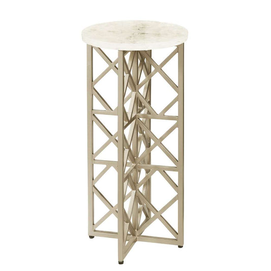 Pulaski Furniture - Gypsum Stone-Top Drink Table with Metal Base - P301592_CLOSEOUT veiw 1