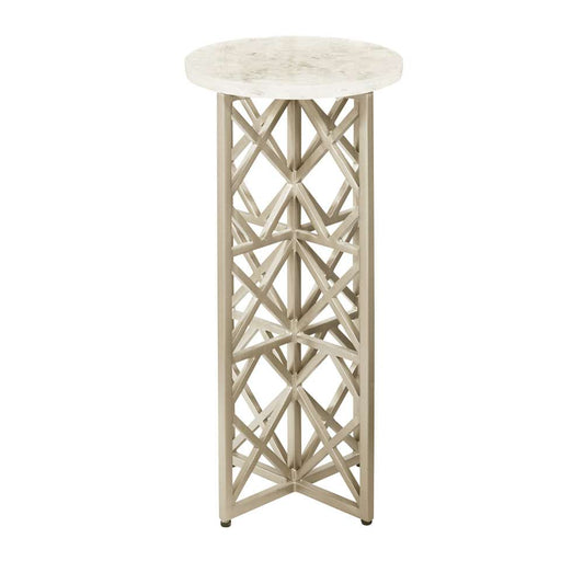 Pulaski Furniture - Gypsum Stone-Top Drink Table with Metal Base - P301592_CLOSEOUT veiw 2