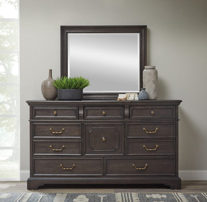 Pulaski - Hickory Creek Brown Velvet 10 Drawer Dresser With Mirror - P386-BR-K7 view 1