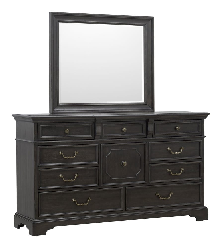 Pulaski - Hickory Creek Brown Velvet 10 Drawer Dresser With Mirror - P386-BR-K7 view 2