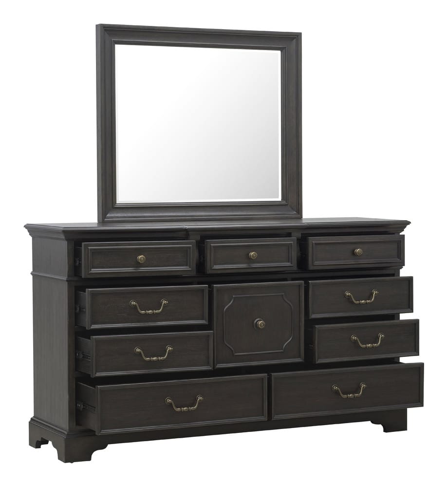 Pulaski - Hickory Creek Brown Velvet 10 Drawer Dresser With Mirror - P386-BR-K7 view 3