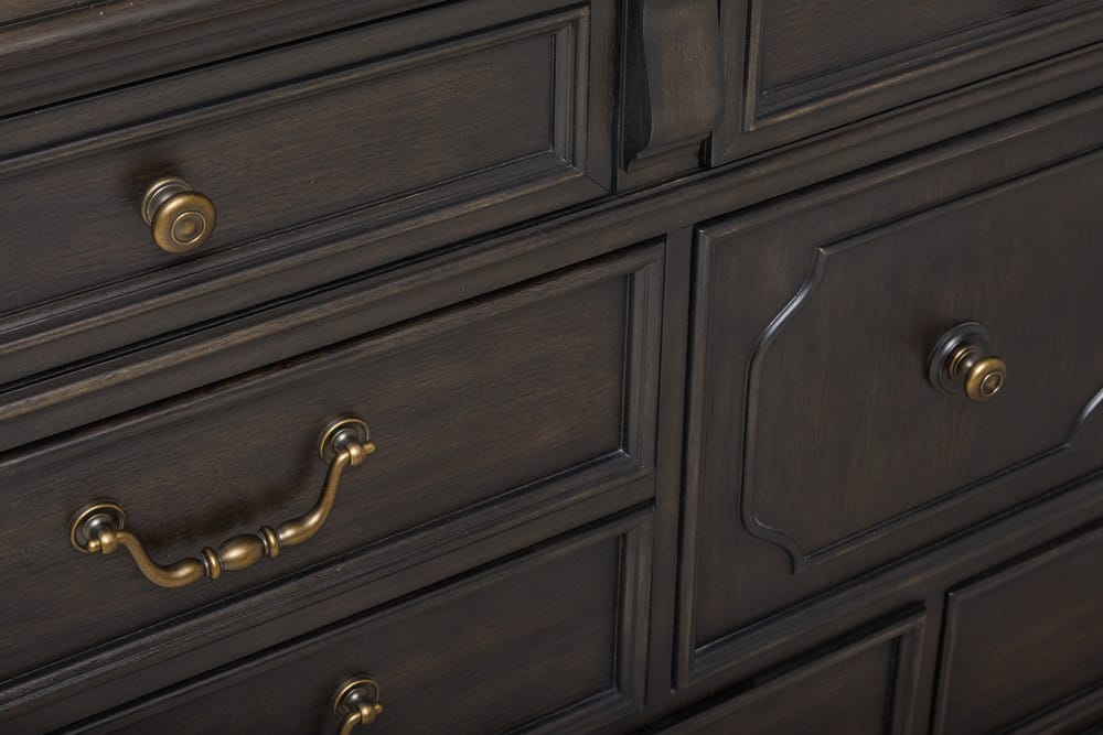 Pulaski - Hickory Creek Brown Velvet 10 Drawer Dresser With Mirror - P386-BR-K7 view 7