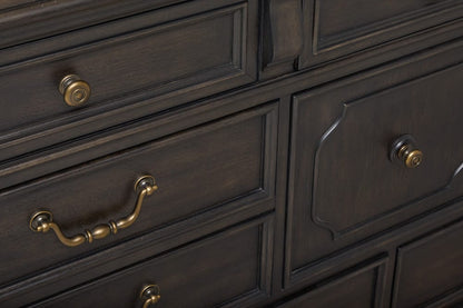 Pulaski - Hickory Creek Brown Velvet 10 Drawer Dresser With Mirror - P386-BR-K7 view 7