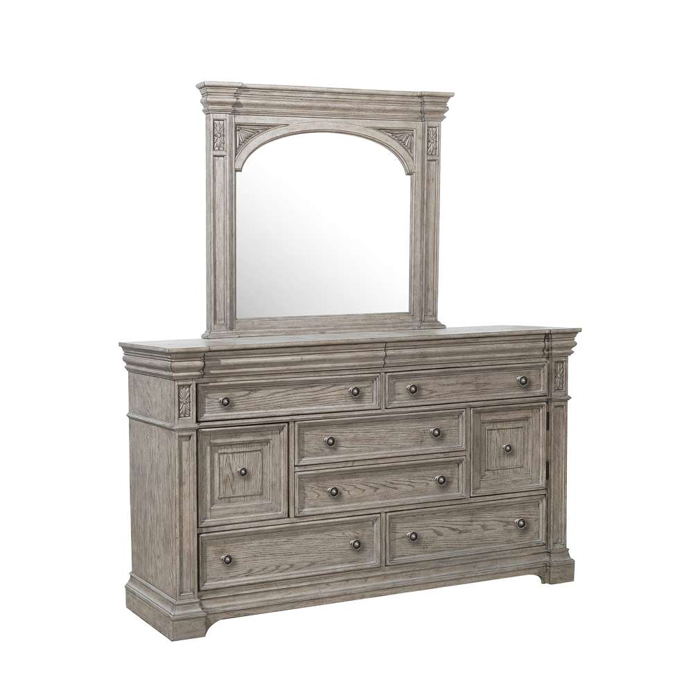 Pulaski - Kingsbury Dresser and Mirror - P167-BR-K7 veiw 1