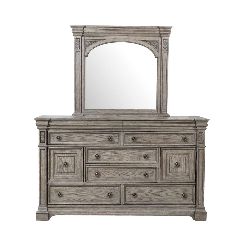 Pulaski - Kingsbury Dresser and Mirror - P167-BR-K7 veiw 3