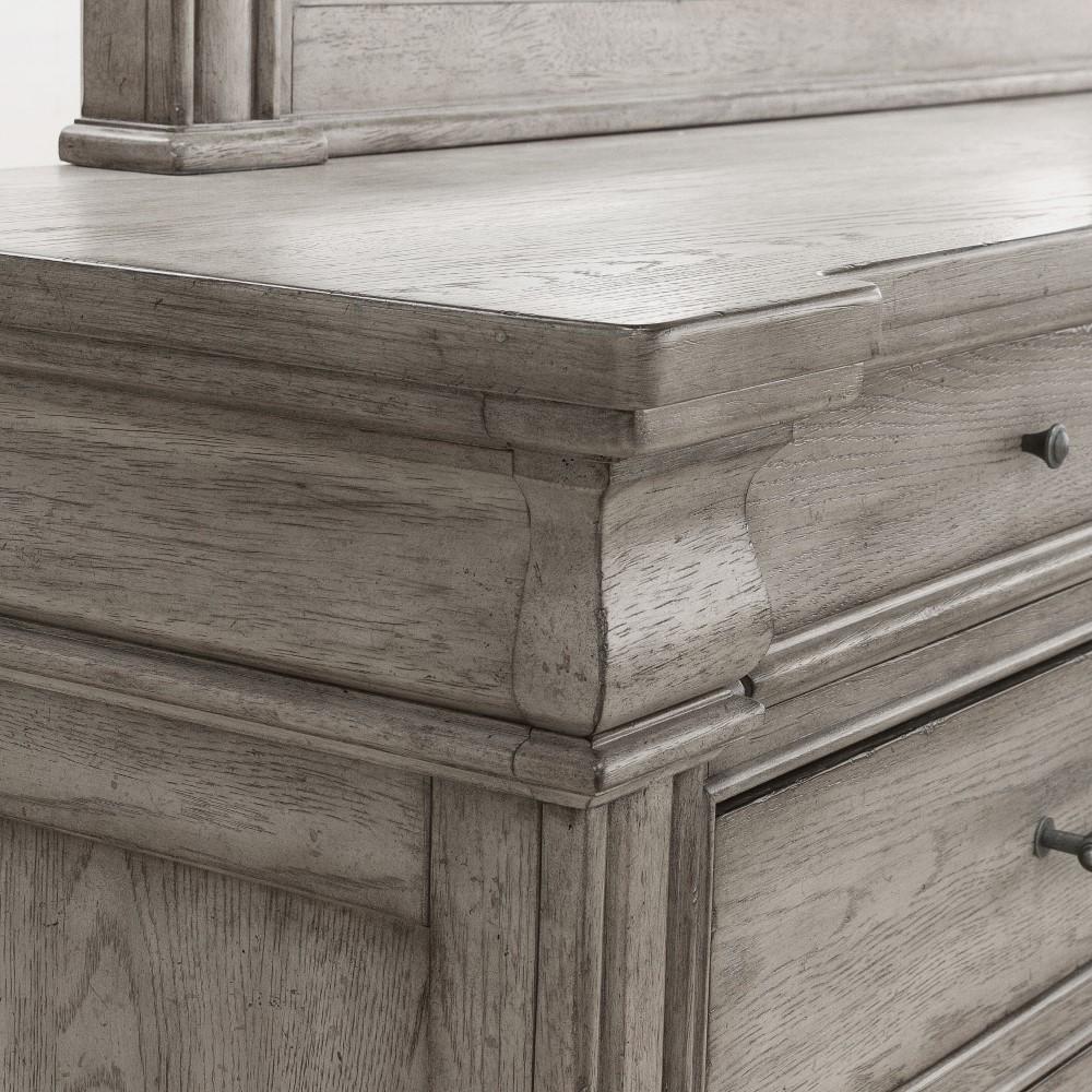 Pulaski - Madison Ridge 10 Drawer Dresser and Framed Mirror in Heritage Taupe - P091-BR-K7 veiw 6