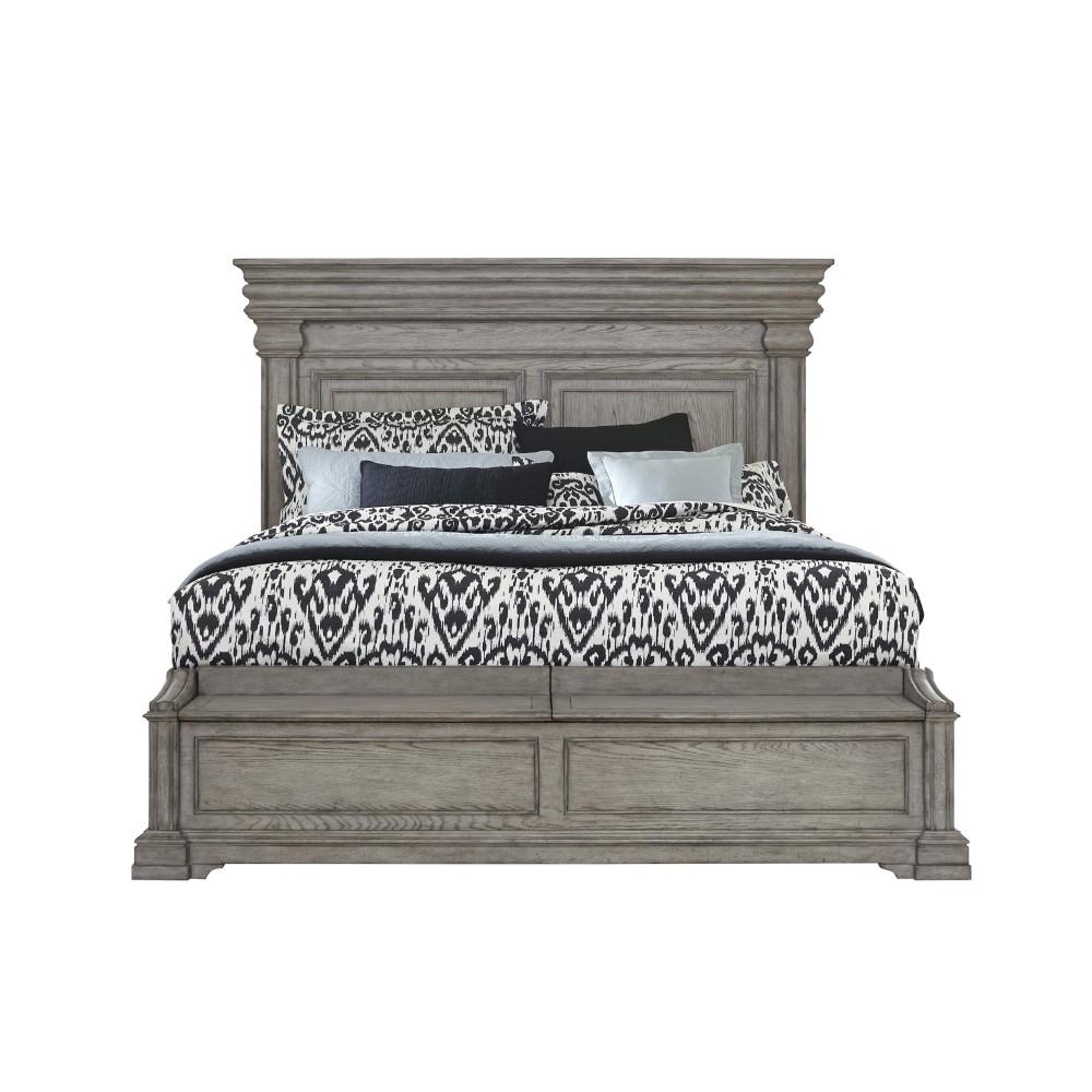 Pulaski - Madison Ridge Queen Panel Bed with Blanket Chest Footboard in Heritage Taupe - P091-BR-K2 veiw 2