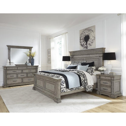 Pulaski - Madison Ridge Queen Panel Bed with Blanket Chest Footboard in Heritage Taupe - P091-BR-K2 view 6