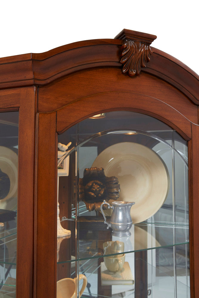 Pulaski Medallion Cherry Corner Curio 20671 View 4