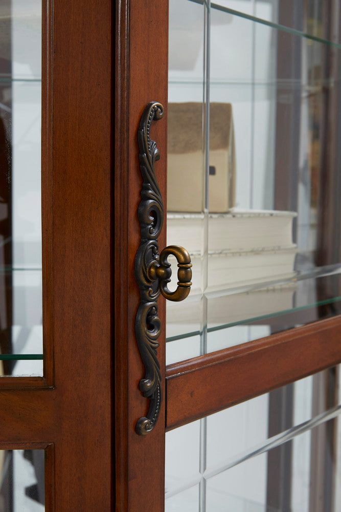 Pulaski Medallion Cherry Corner Curio 20671 View 5