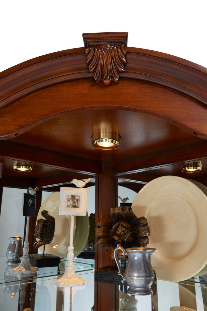 Pulaski Medallion Cherry Corner Curio 20671 View 6