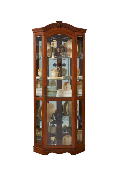 Pulaski Medallion Cherry Corner Curio 20671 View 8