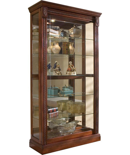 Pulaski Medallion Cherry Two Way Sliding Door Curio 20485 View 1