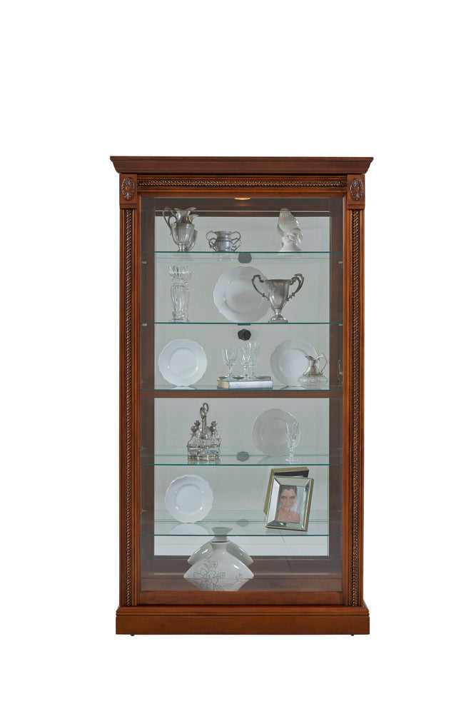 Pulaski Medallion Cherry Two Way Sliding Door Curio 20485 View 6