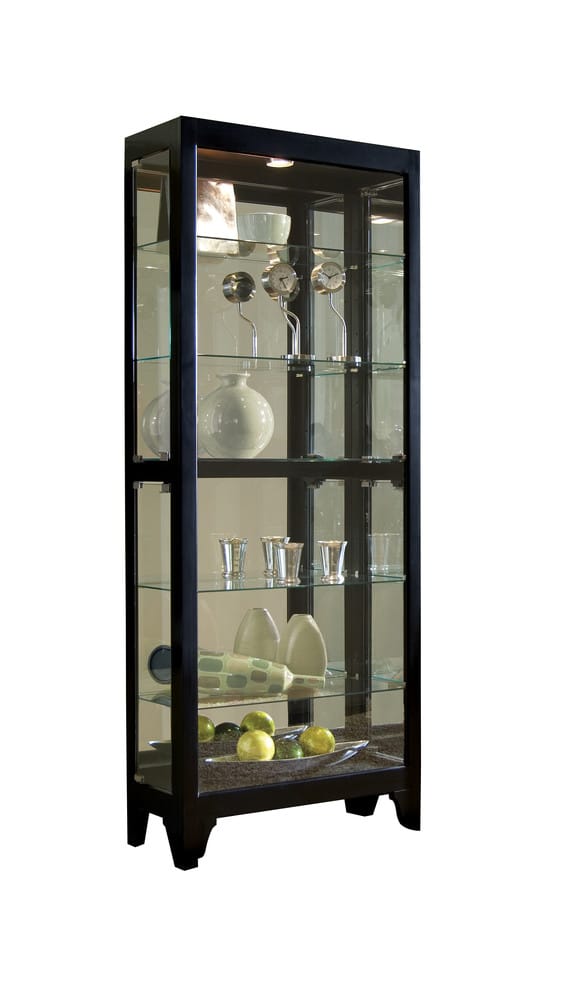 Pulaski Onyx Mirrored Curio 21218 View 2