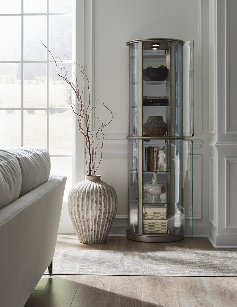 Pulaski - Platinum Glass Door Curio - 21395 view 4
