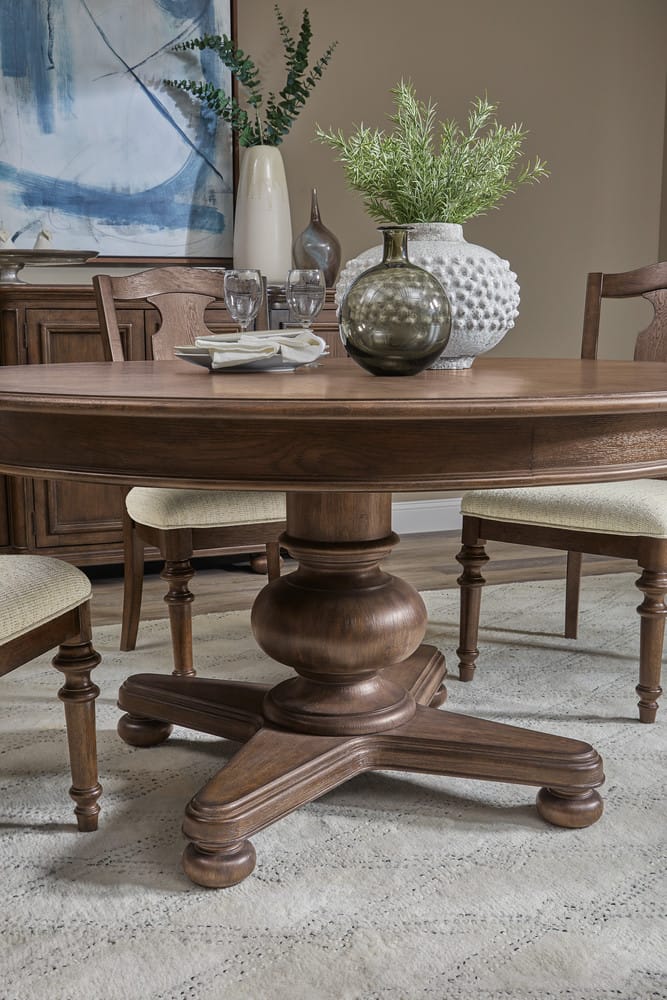 Pulaski - Saddle Creek Timber Brown Round Dining Table - P412-DR-K1 view 3