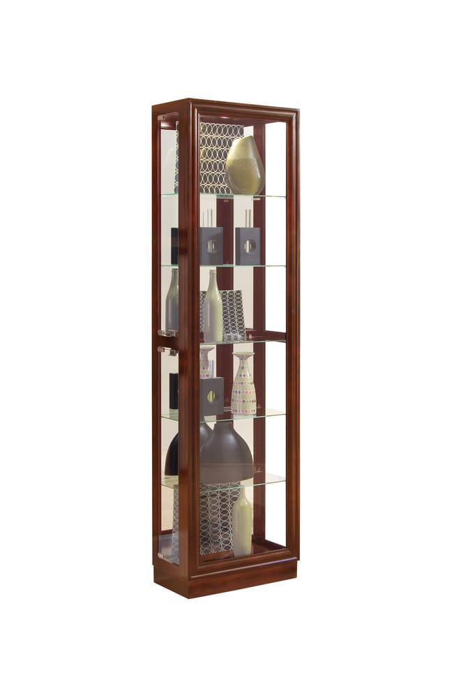 Pulaski Tall Traditional 5 Shelf Curio Cabinet In Cherry 21000 View 1