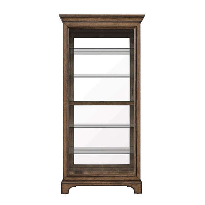 Pulaski - Traditional Sliding Door Curio with Glass Shelves and LED Light - P021768 veiw 1