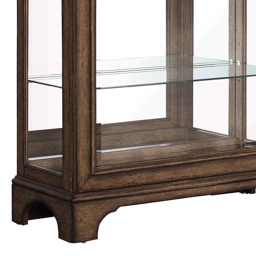 Pulaski - Traditional Sliding Door Curio with Glass Shelves and LED Light - P021768 veiw 5