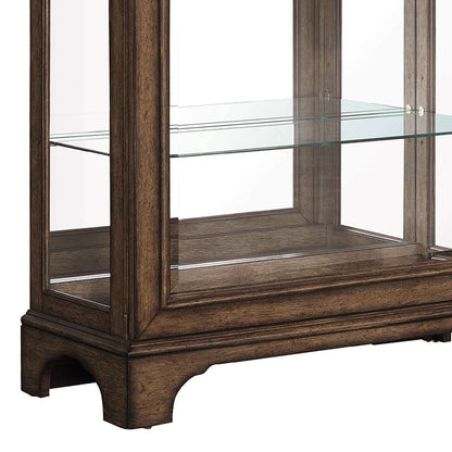 Pulaski - Traditional Sliding Door Curio with Glass Shelves and LED Light - P021768 veiw 5