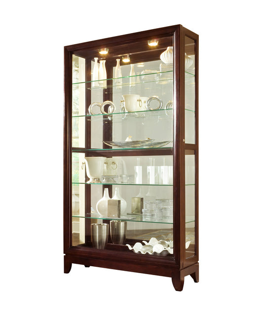 Pulaski Two Way Sldg Door Curio Chocolate Cherry 20661 View 1