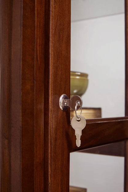 Pulaski Two Way Sldg Door Curio Chocolate Cherry 20661 View 5